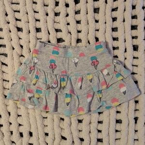 Jumping Beans Gray Skort with Ice Cream Print